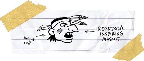 Cartoon from printed page 56 of the novel.