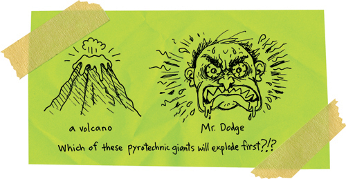 Cartoon from printed page 85 of the novel.